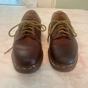Vintage 90's Dr. Martens Oxfords, Made in England, Brown Size UK4 US7 Free Ship